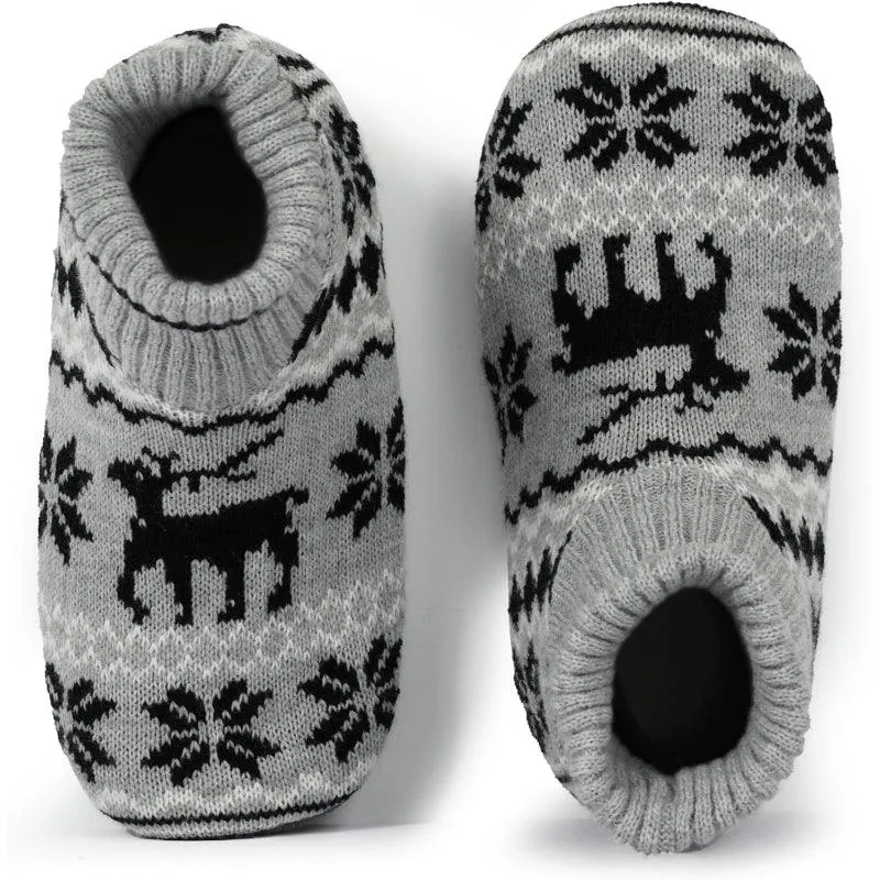 2 Pairs Comfy Grip Slipper Socks – Warm and Secure Indoor Comfort
