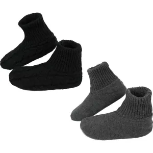 2 Pairs Comfy Grip Slipper Socks – Warm and Secure Indoor Comfort