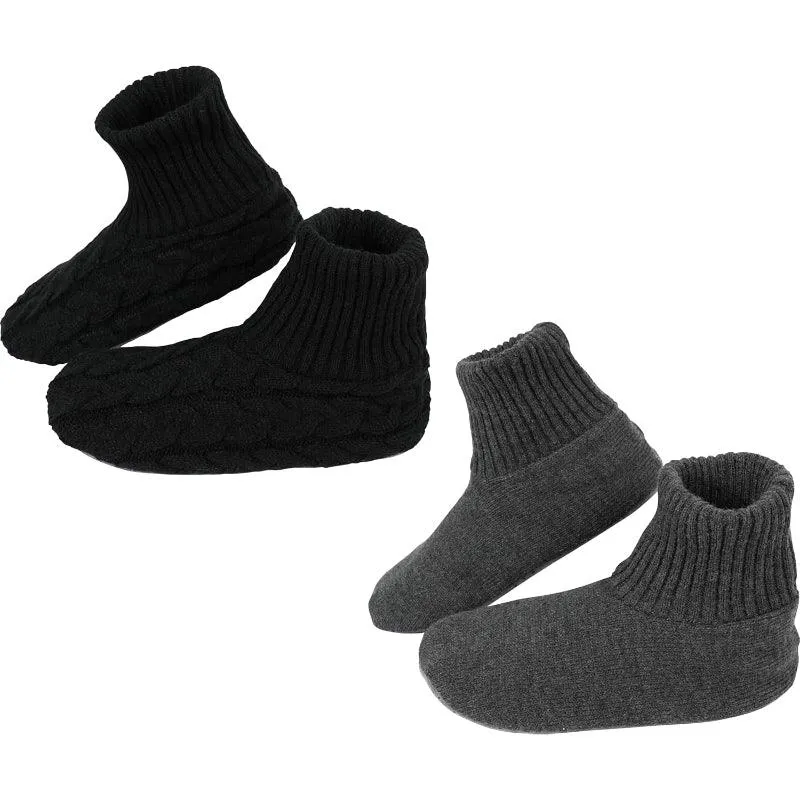 2 Pairs Comfy Grip Slipper Socks – Warm and Secure Indoor Comfort