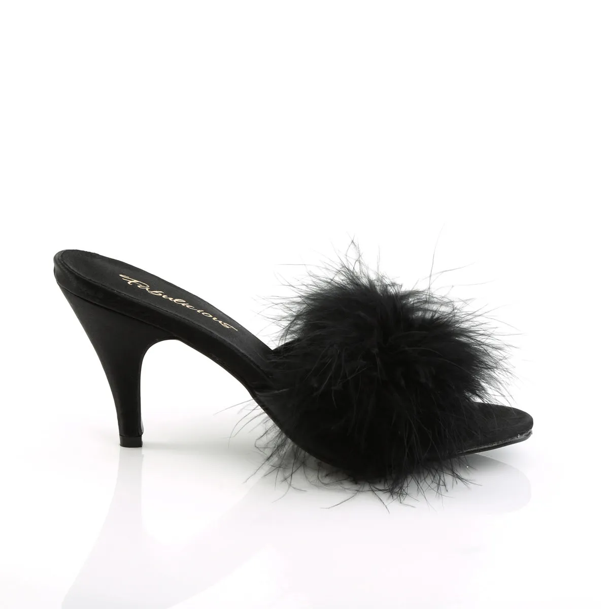AMOUR-03 Fabulicious 3" Amour Black PU Sexy Shoes (High Heels)
