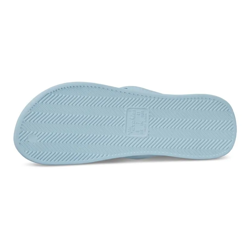 Arch support flip flops in sky blue