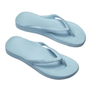 Arch support flip flops in sky blue