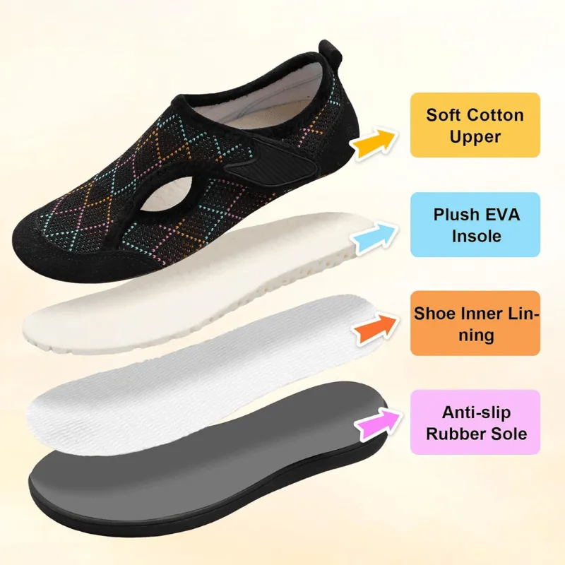 Argyle Adjustable Diabetic Slippers – Comfort and Style for All-Day