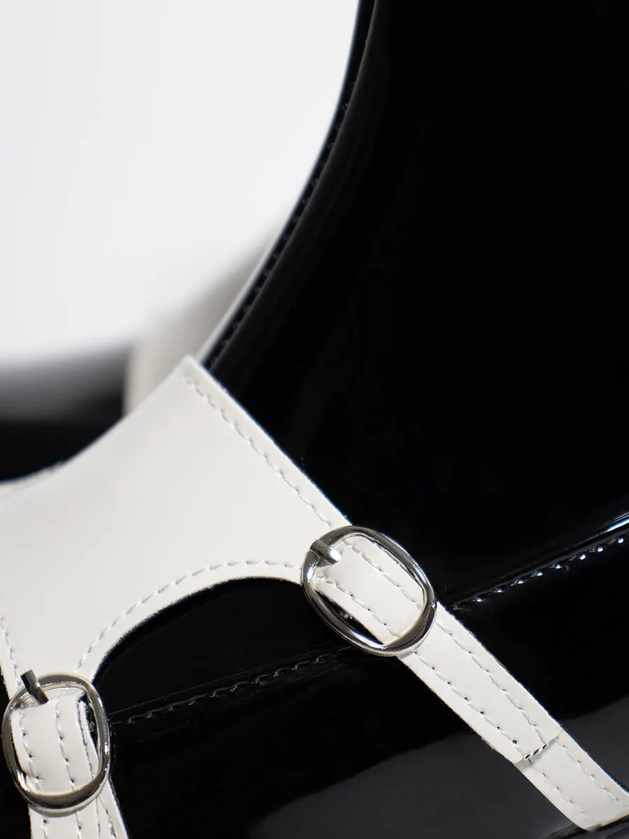 Artificial Patent PU Boots