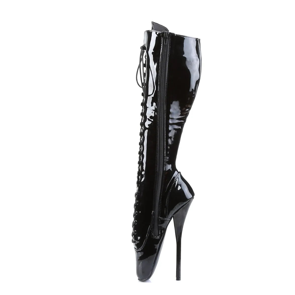 BALLET-2020 Devious Ballet Black Patent Sexy Single Soles (High Heels)