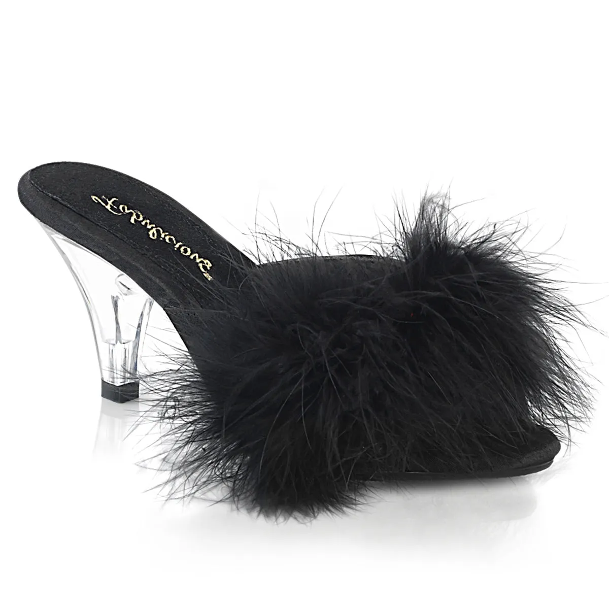 BELLE-301F Fabulicious 3" Belle Black PU Sexy Shoes (High Heels)