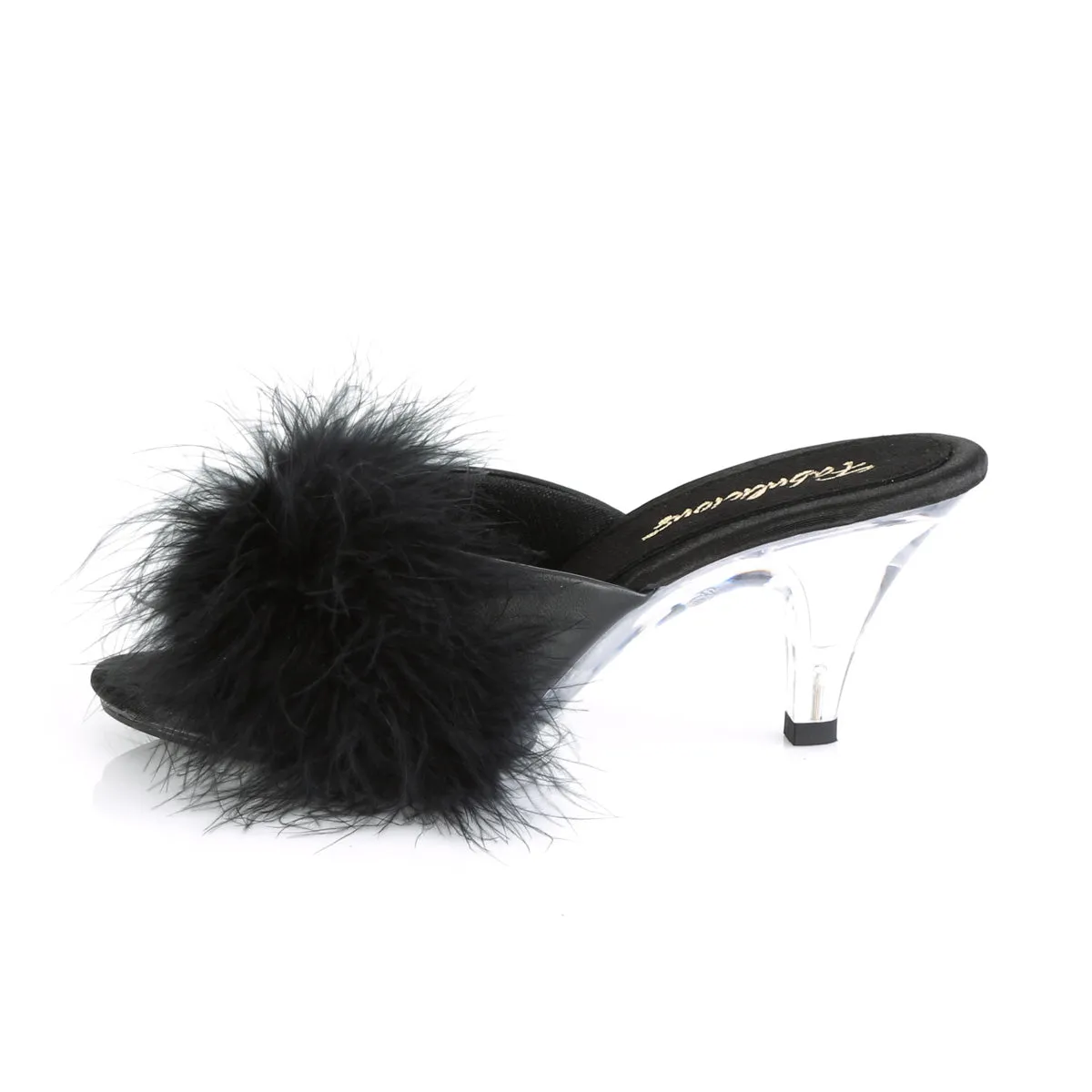 BELLE-301F Fabulicious 3" Belle Black PU Sexy Shoes (High Heels)