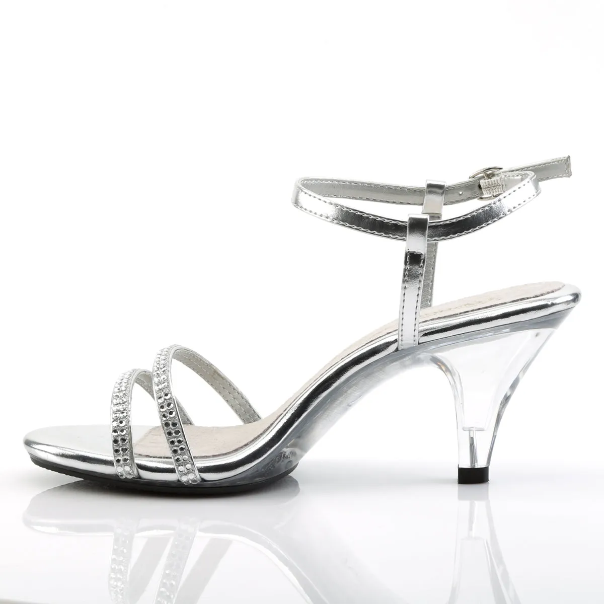 BELLE-316 Fabulicious 3" Belle Silver Sexy Shoes (High Heels)