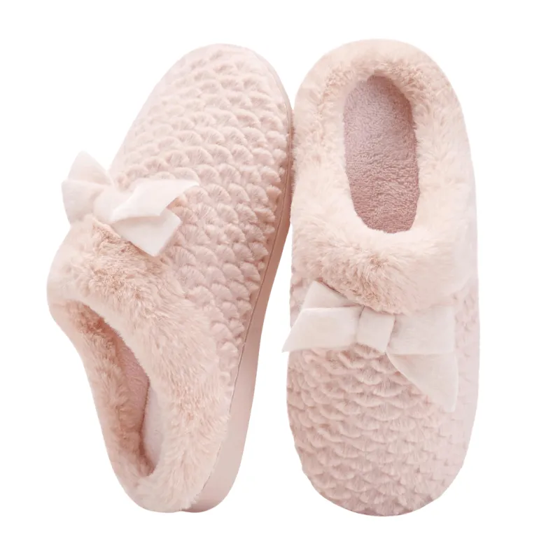 Bowknot Design Orthopedic Slippers – Comfortable Slip-On