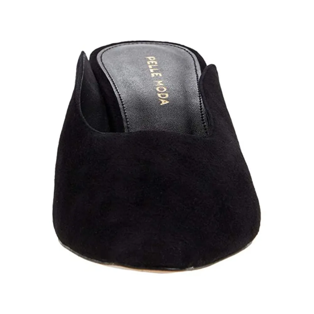 Brandy Black Suede Pelle Moda Mule Pumps
