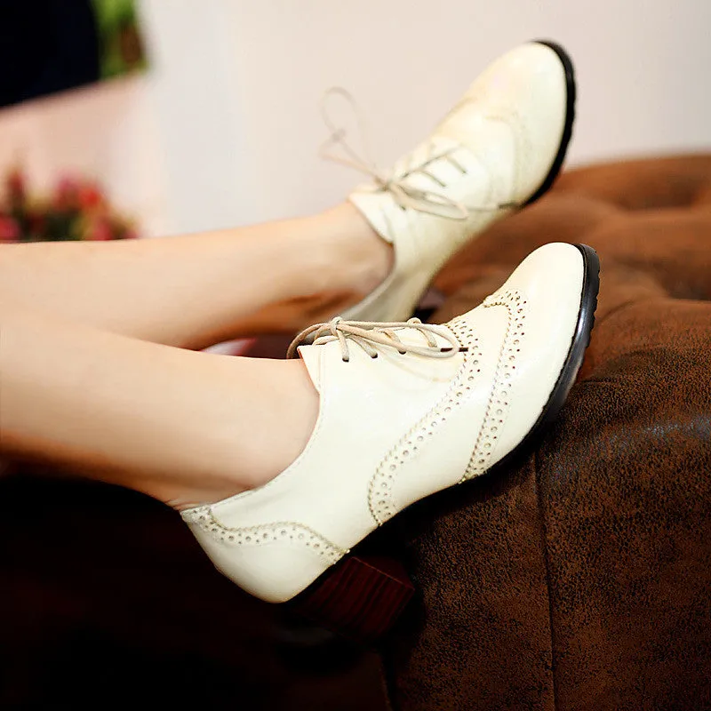British Style Carved Classy Lace up Oxford Shoes