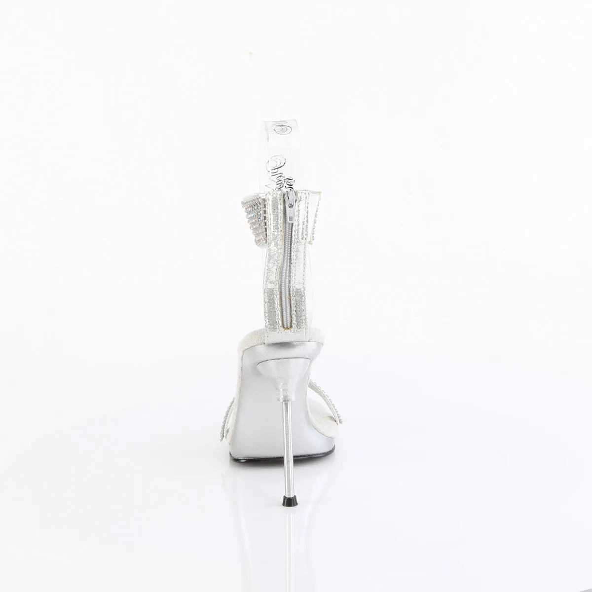CHIC-40 Fabulicious 4 1/2" Chic Silver Sexy Shoes (High Heels)