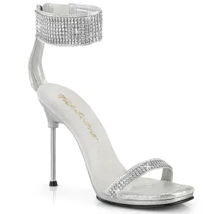 CHIC-40 Fabulicious 4 1/2" Chic Silver Sexy Shoes (High Heels)