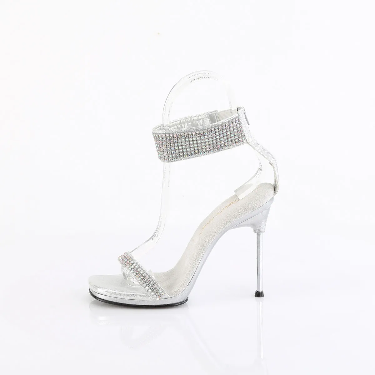 CHIC-40 Fabulicious 4 1/2" Chic Silver Sexy Shoes (High Heels)