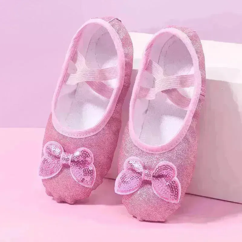 Children's Dance Soft Bottom Training Shoes Kids Ballet Shoes