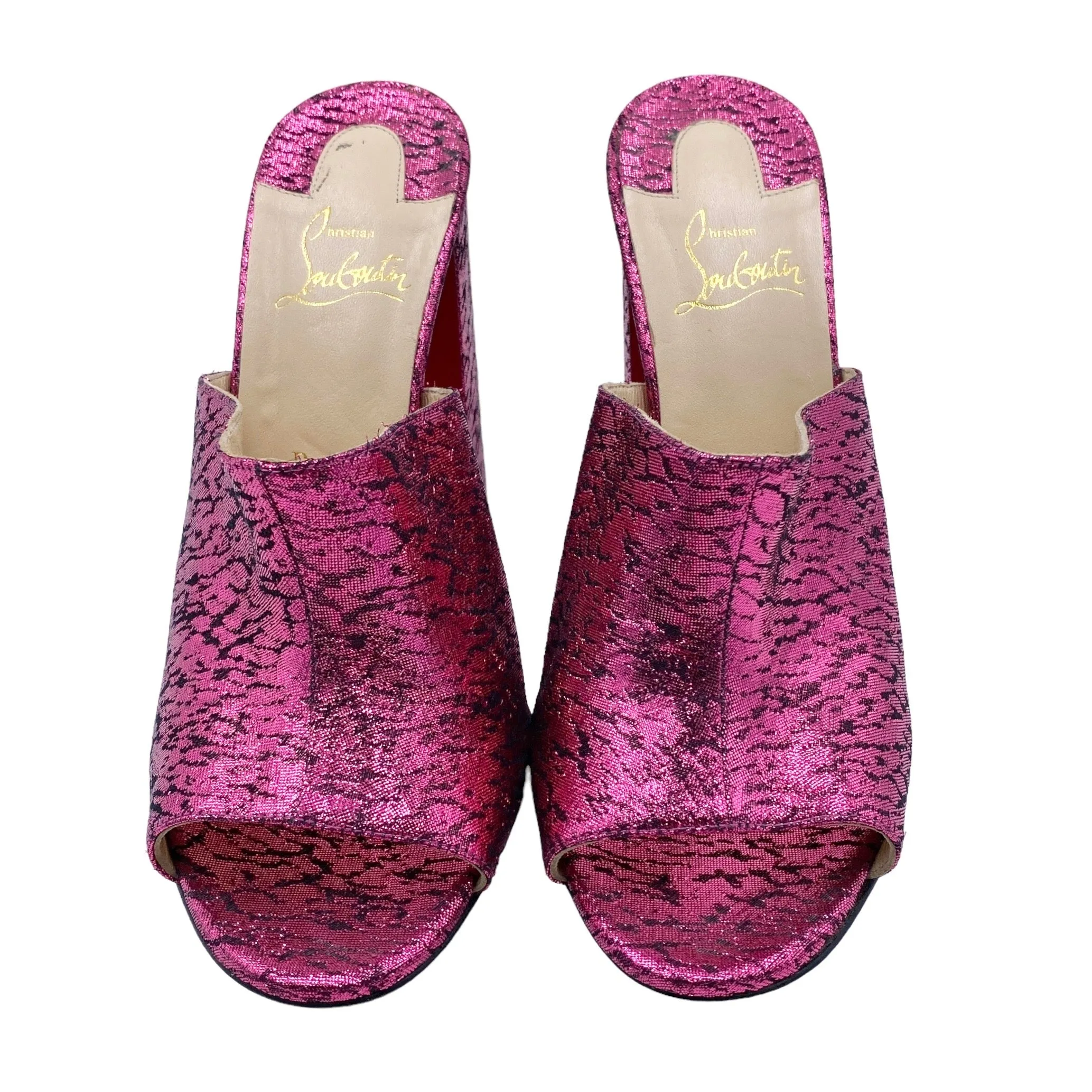 CHRISTIAN LOUBOUTIN LAME MULES EU 39/ UK 6