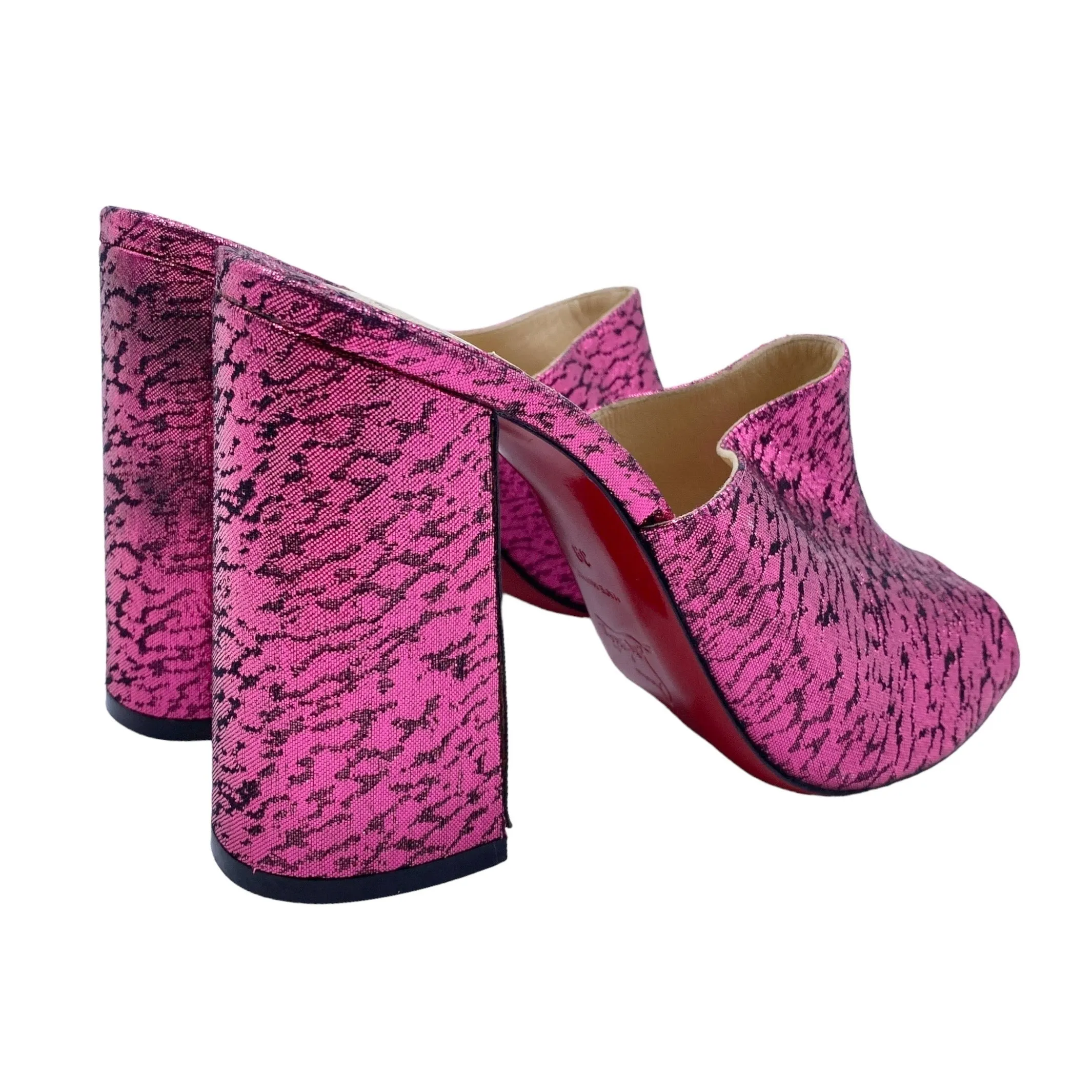 CHRISTIAN LOUBOUTIN LAME MULES EU 39/ UK 6