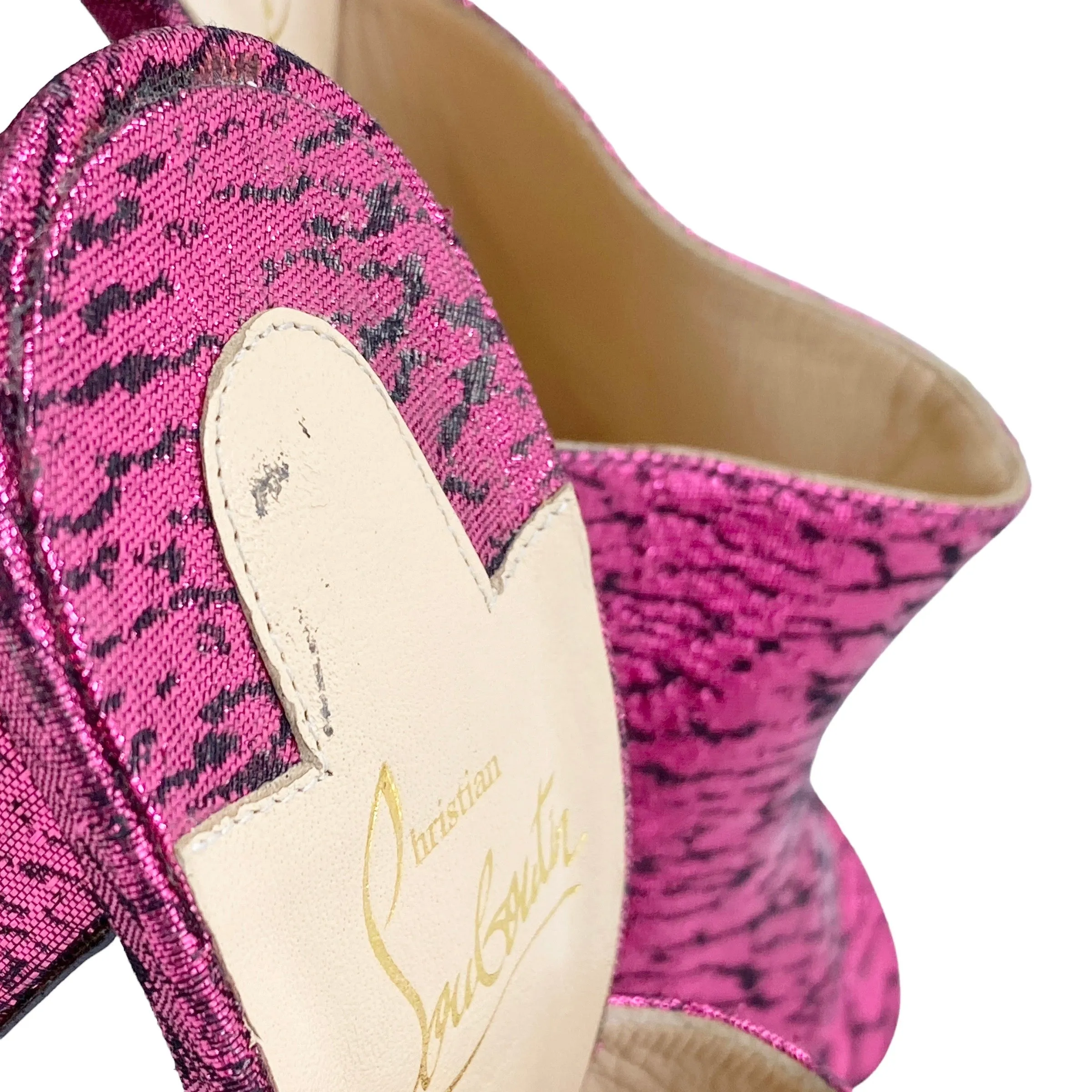 CHRISTIAN LOUBOUTIN LAME MULES EU 39/ UK 6
