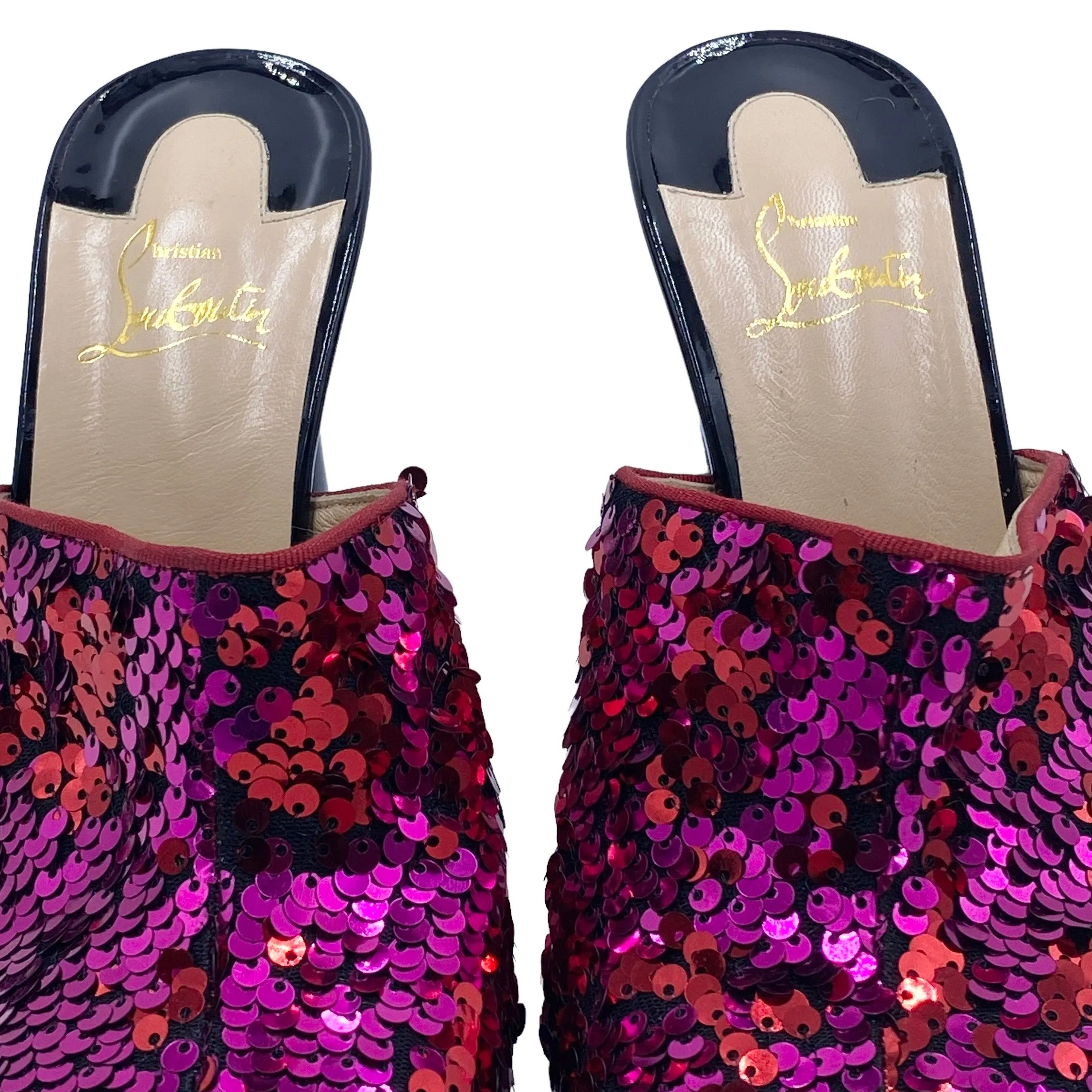 CHRISTIAN LOUBOUTIN SEQUIN MULES EU 40/ UK 7