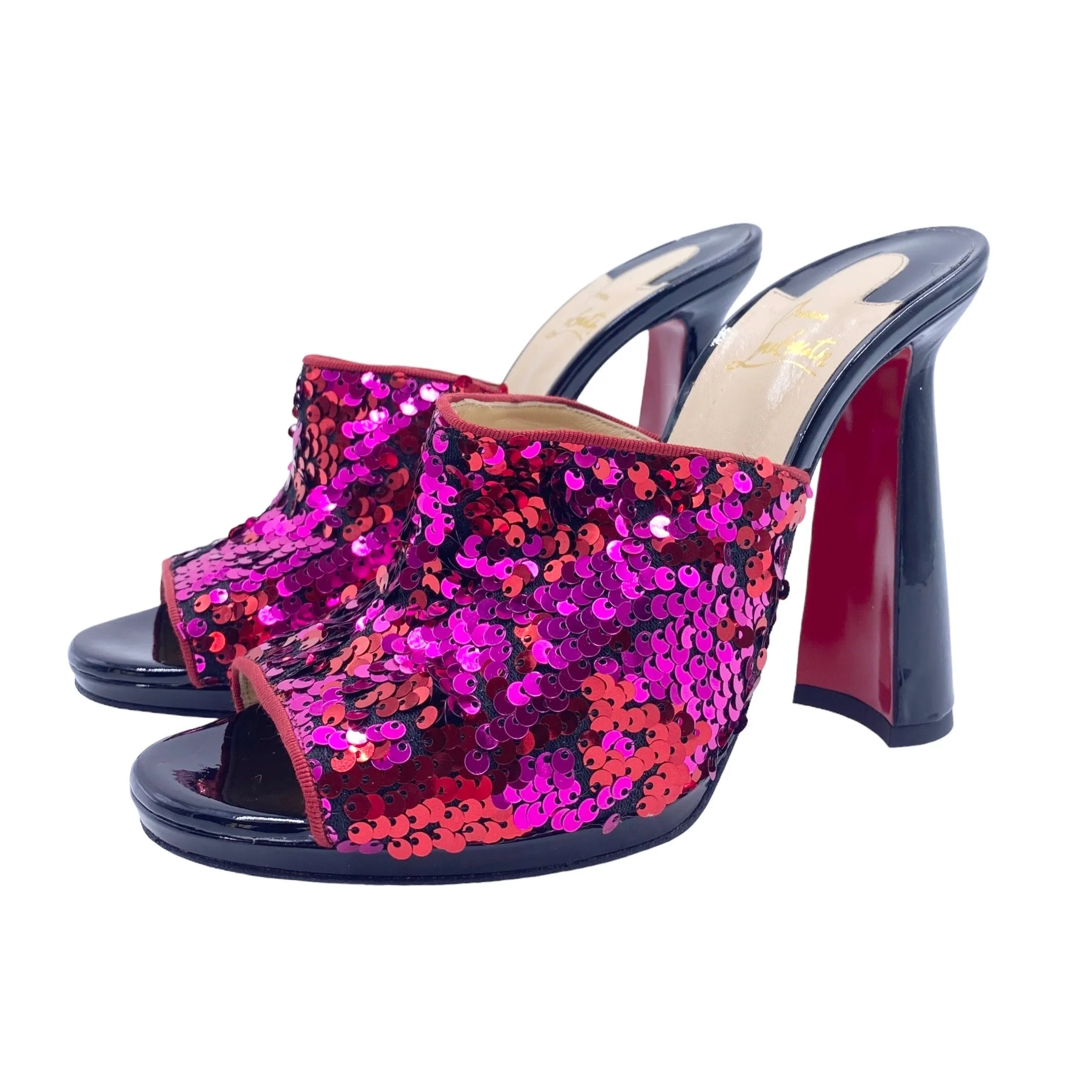 CHRISTIAN LOUBOUTIN SEQUIN MULES EU 40/ UK 7