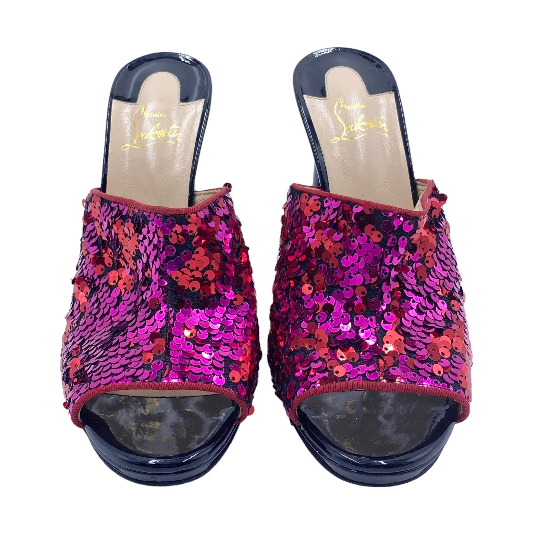 CHRISTIAN LOUBOUTIN SEQUIN MULES EU 40/ UK 7