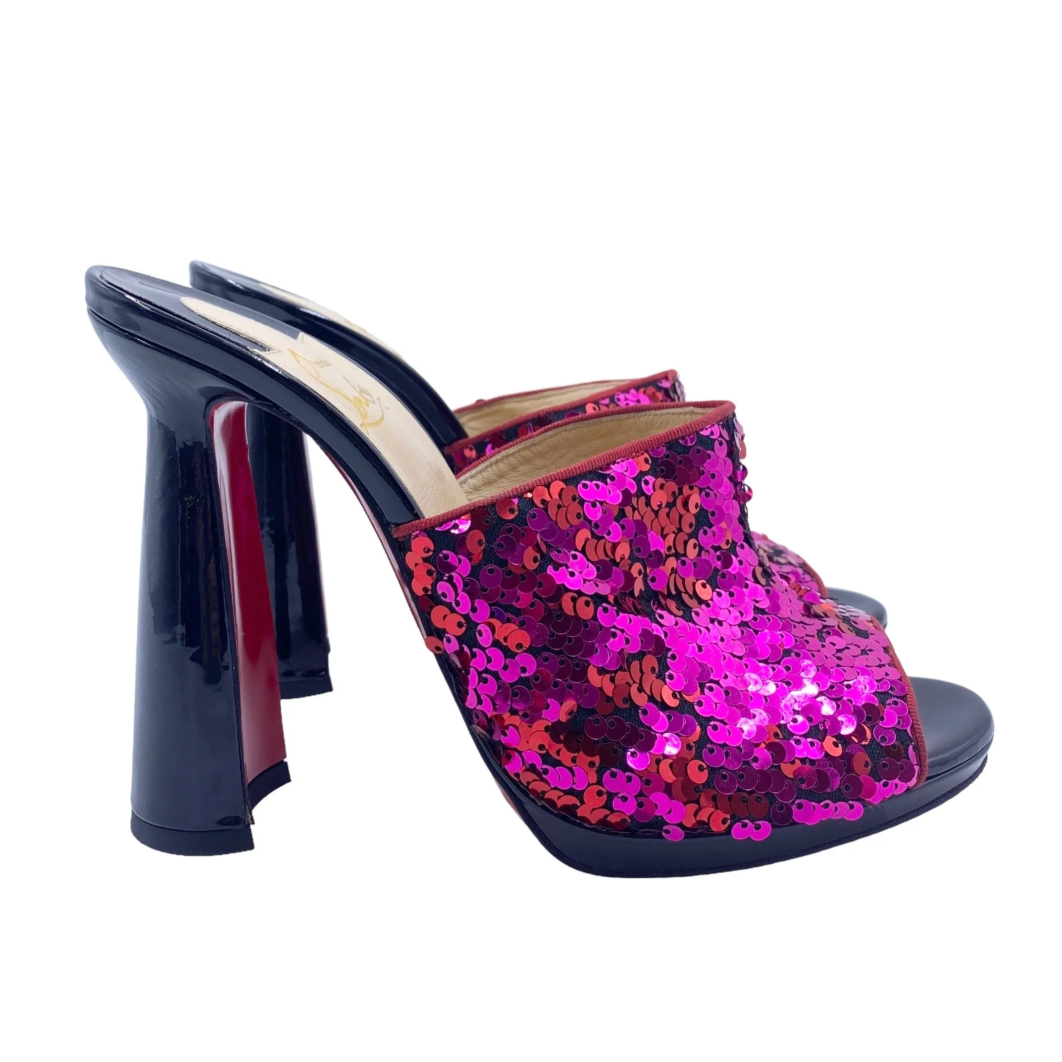 CHRISTIAN LOUBOUTIN SEQUIN MULES EU 40/ UK 7