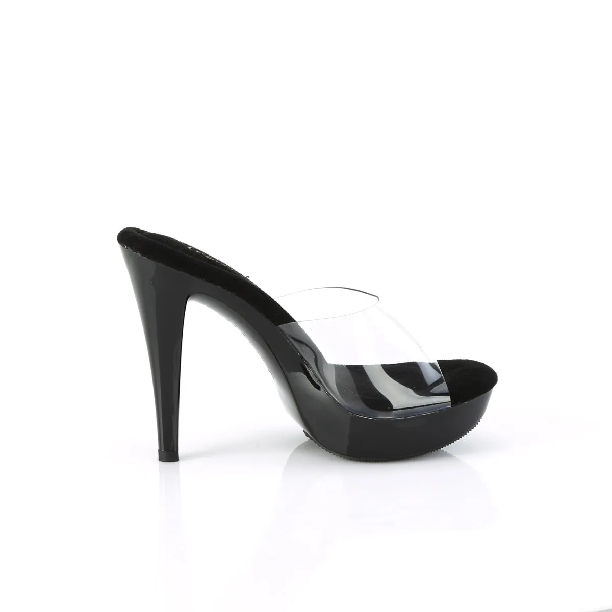 COCKTAIL-501 Fabulicious 5" Cocktail Clear/Black Sexy Shoes (High Heels)