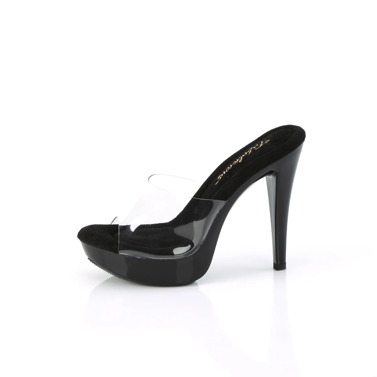 COCKTAIL-501 Fabulicious 5" Cocktail Clear/Black Sexy Shoes (High Heels)