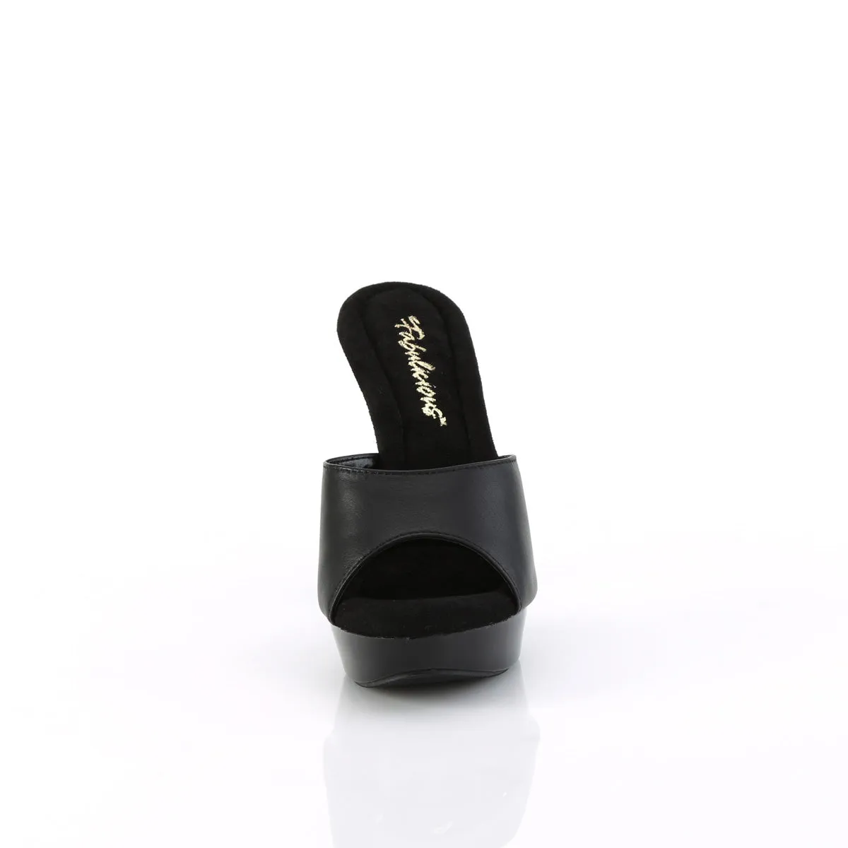 COCKTAIL-501L Fabulicious 5" Cocktail Black Leather Sexy Shoes (High Heels)
