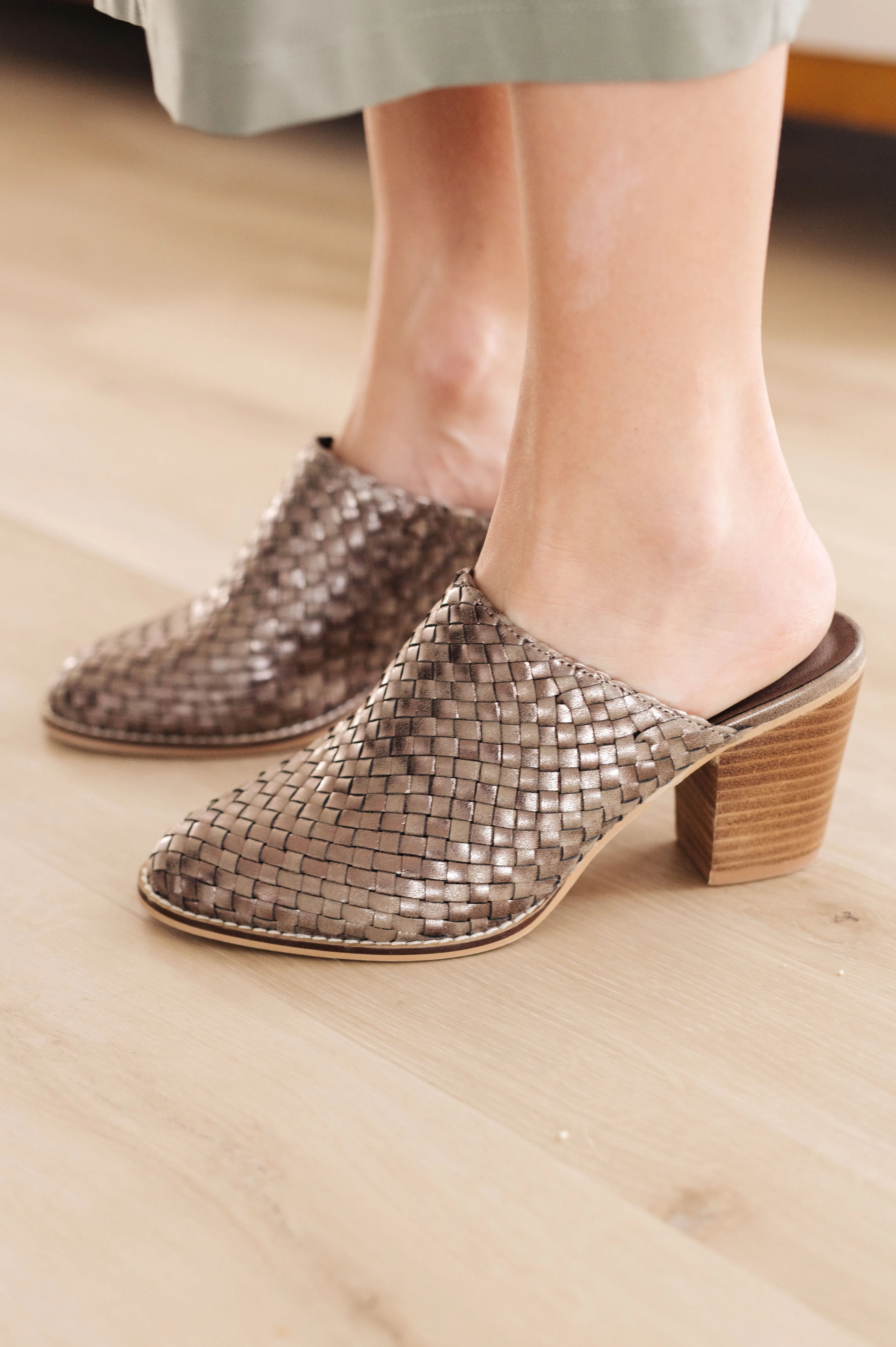 Corkys Shoes Walk With Me Woven Mules