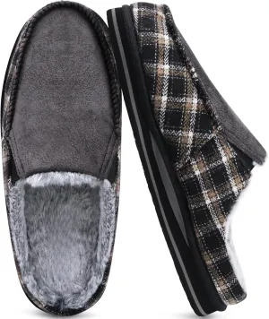 Cozy Clog Fur Plaid Orthopedic Slippers – Stylish Warmth with Support