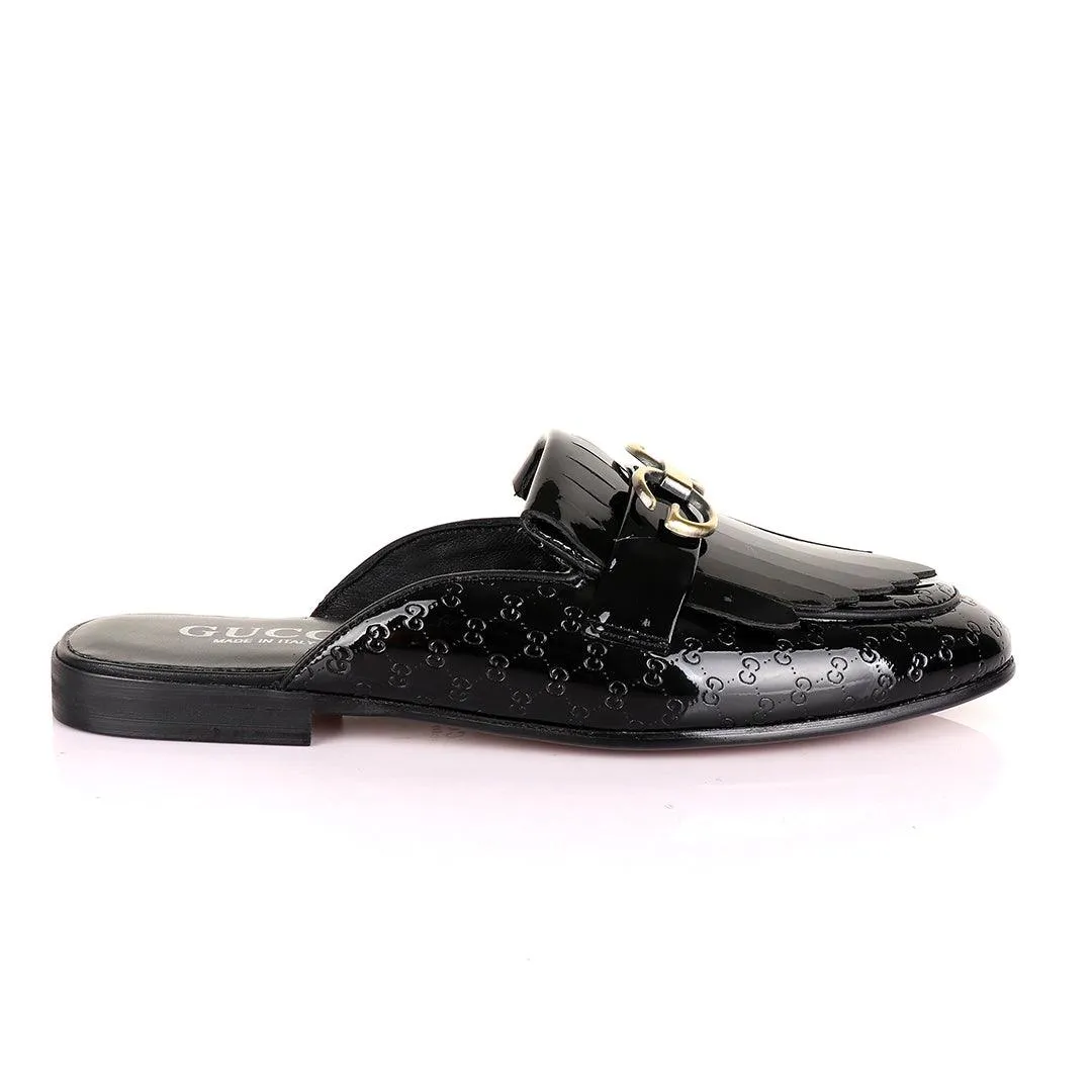 Crown Lashes Black Wetlips Mole Half Leather Shoe