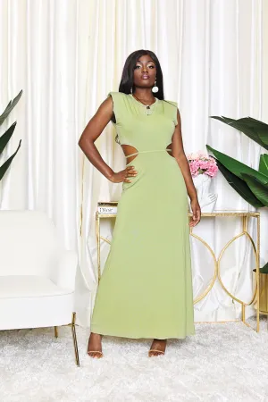 Cut It Out Olive Dress