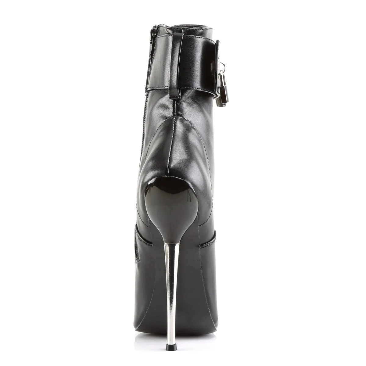DAGGER-1023 Devious Dagger Black PU Sexy Single Soles (Fetish Footwear)