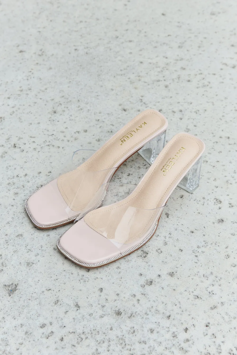 DDK "Make Myself Clear" Mule Block Heels
