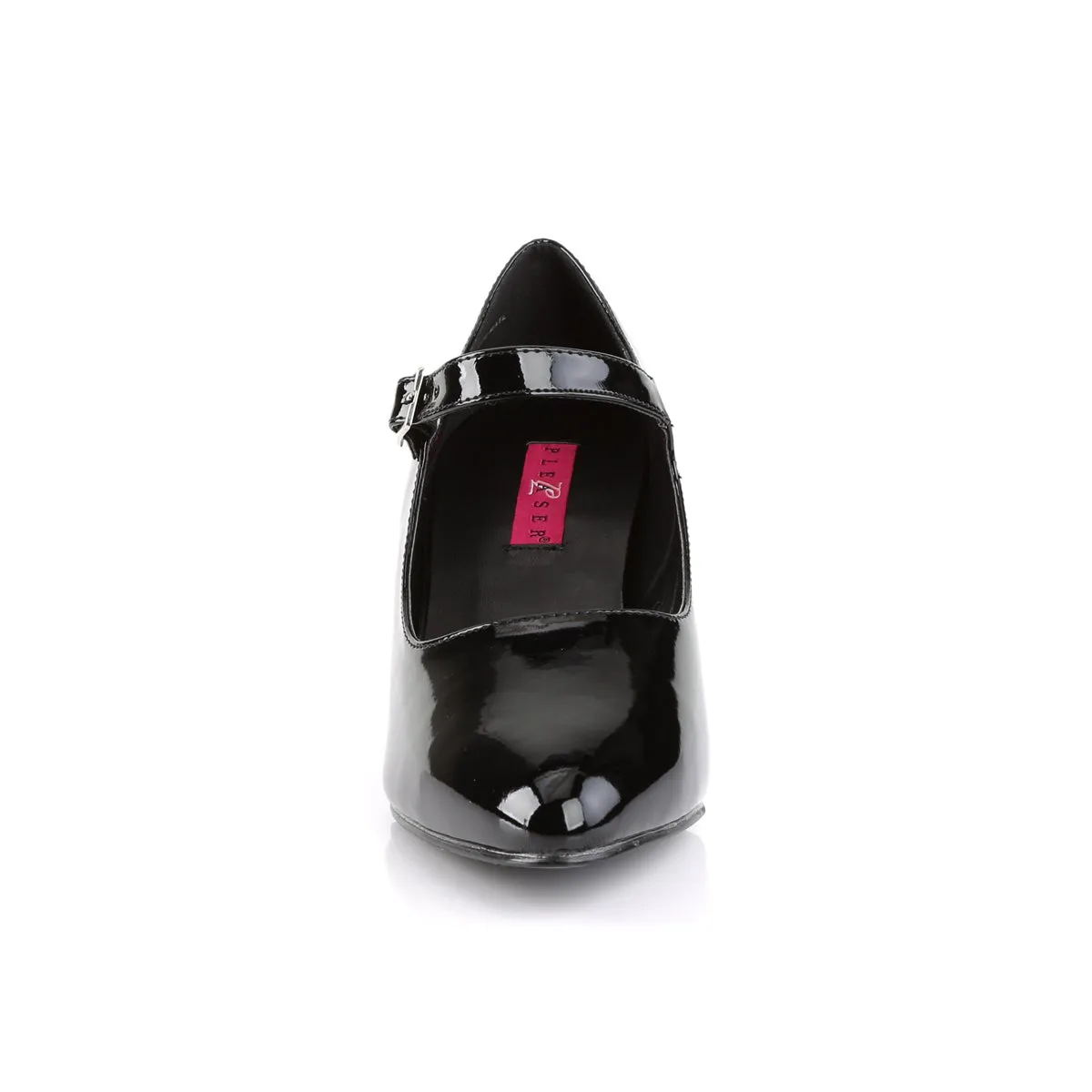 DIVINE-440 Pleaser Pink Label Black Patent Sexy Single Soles (Fetish Footwear)