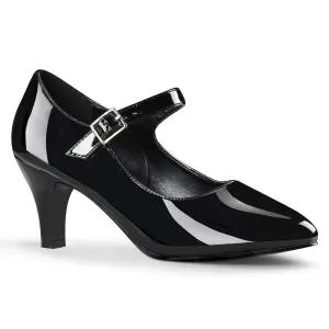 DIVINE-440 Pleaser Pink Label Black Patent Sexy Single Soles (Fetish Footwear)