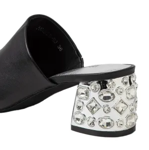 Django & Juliette "Pansie" Black - Block Heel Mule