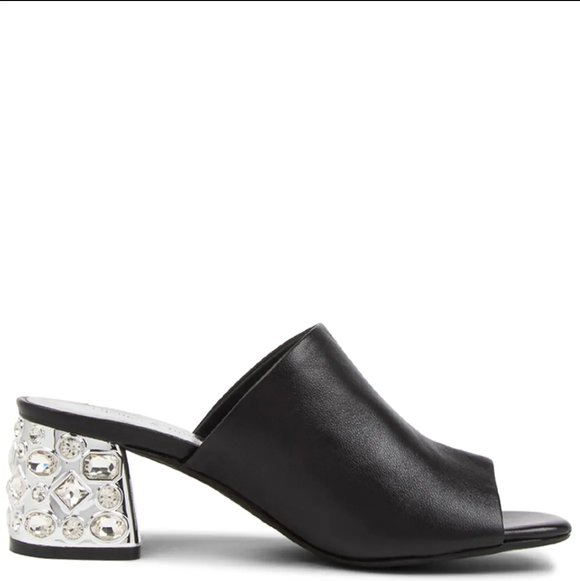 Django & Juliette "Pansie" Black - Block Heel Mule