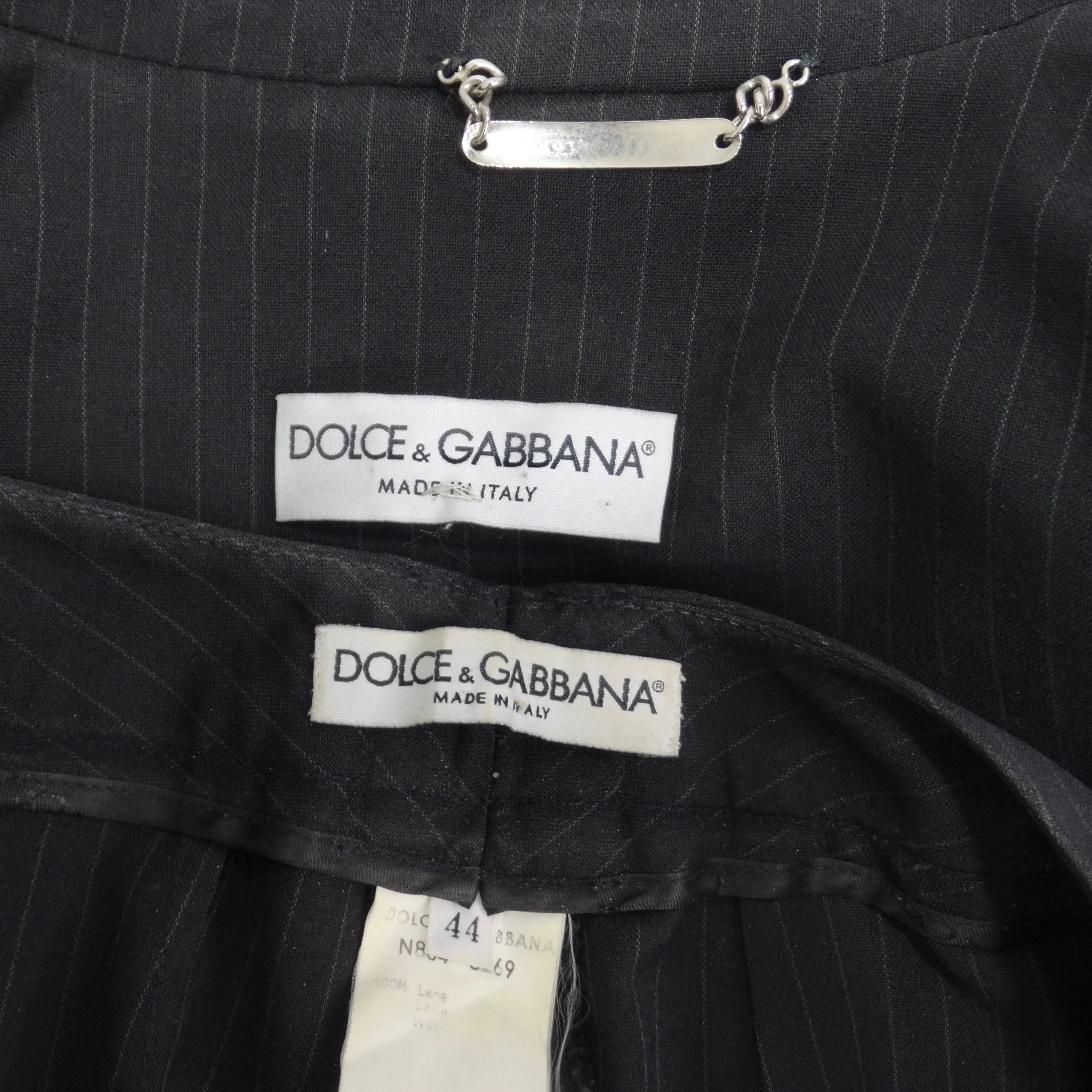 Dolce & Gabbana 90s Pinstripe Blazer Suit
