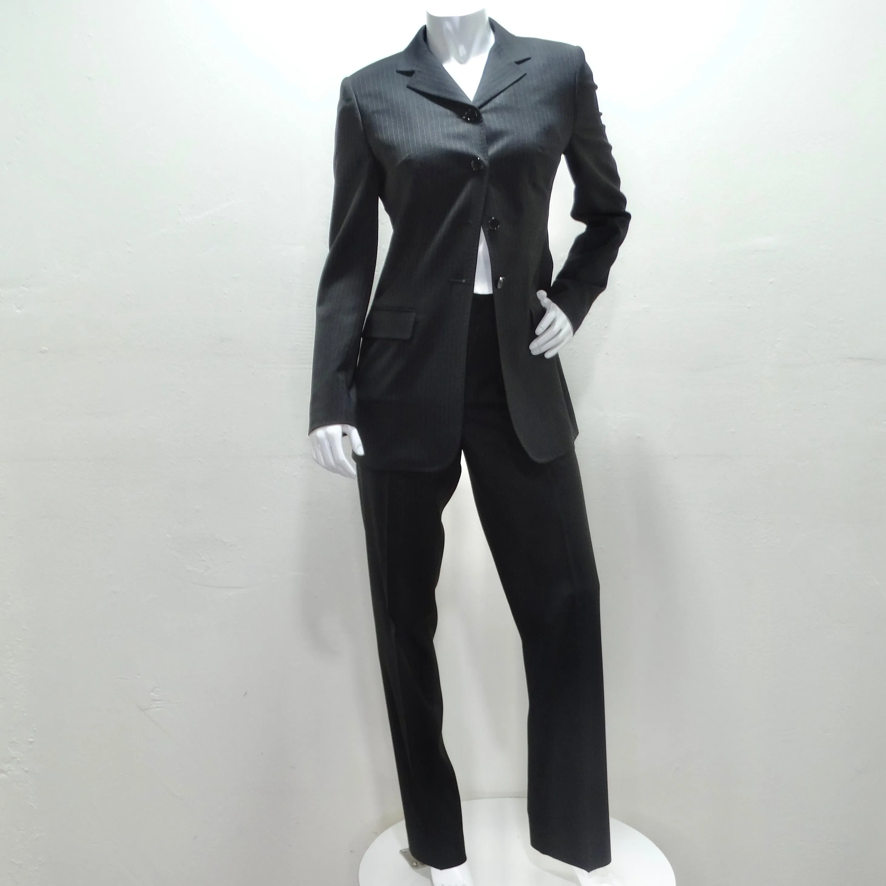 Dolce & Gabbana 90s Pinstripe Blazer Suit