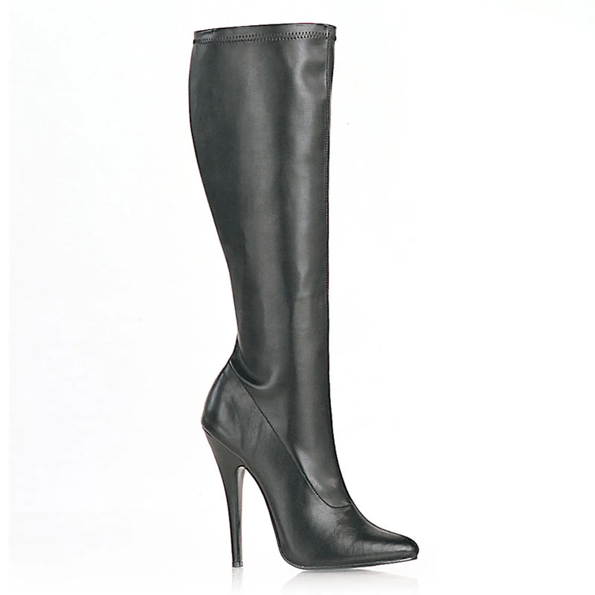 DOMINA-2000 Devious Domina Black PU Sexy Single Soles (Fetish Footwear)