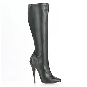 DOMINA-2000 Devious Domina Black PU Sexy Single Soles (Fetish Footwear)