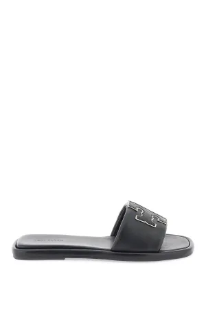 double t leather slides