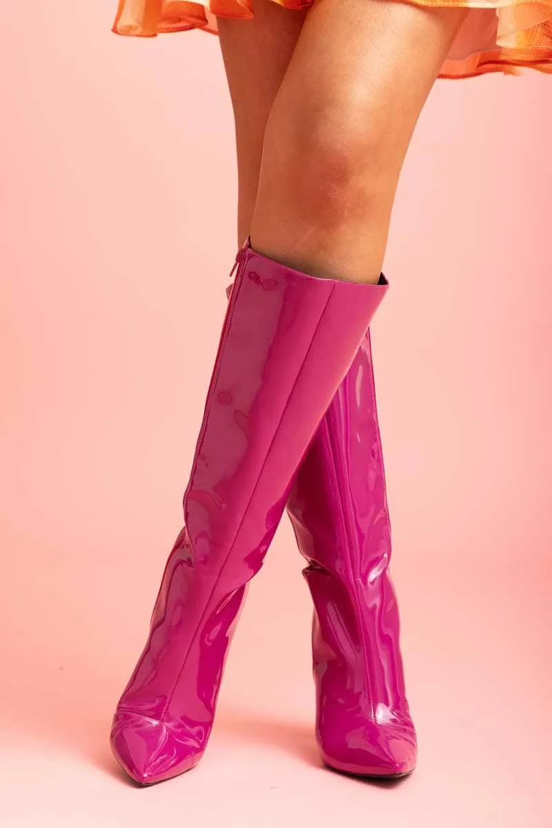 Elsey Boot Patent Magenta