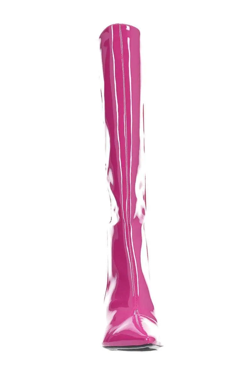 Elsey Boot Patent Magenta