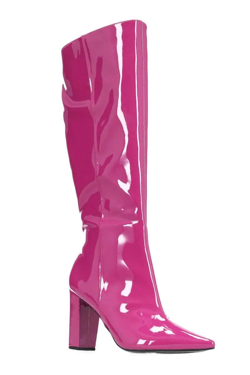 Elsey Boot Patent Magenta