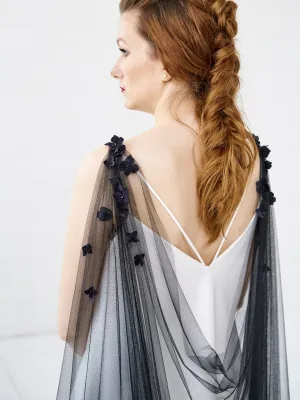 Floral cape veil - SABINE