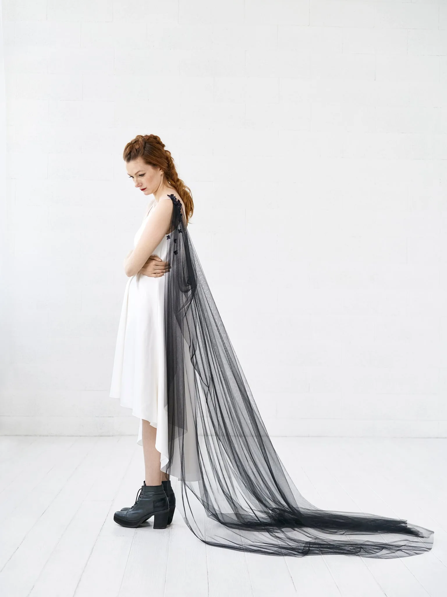 Floral cape veil - SABINE