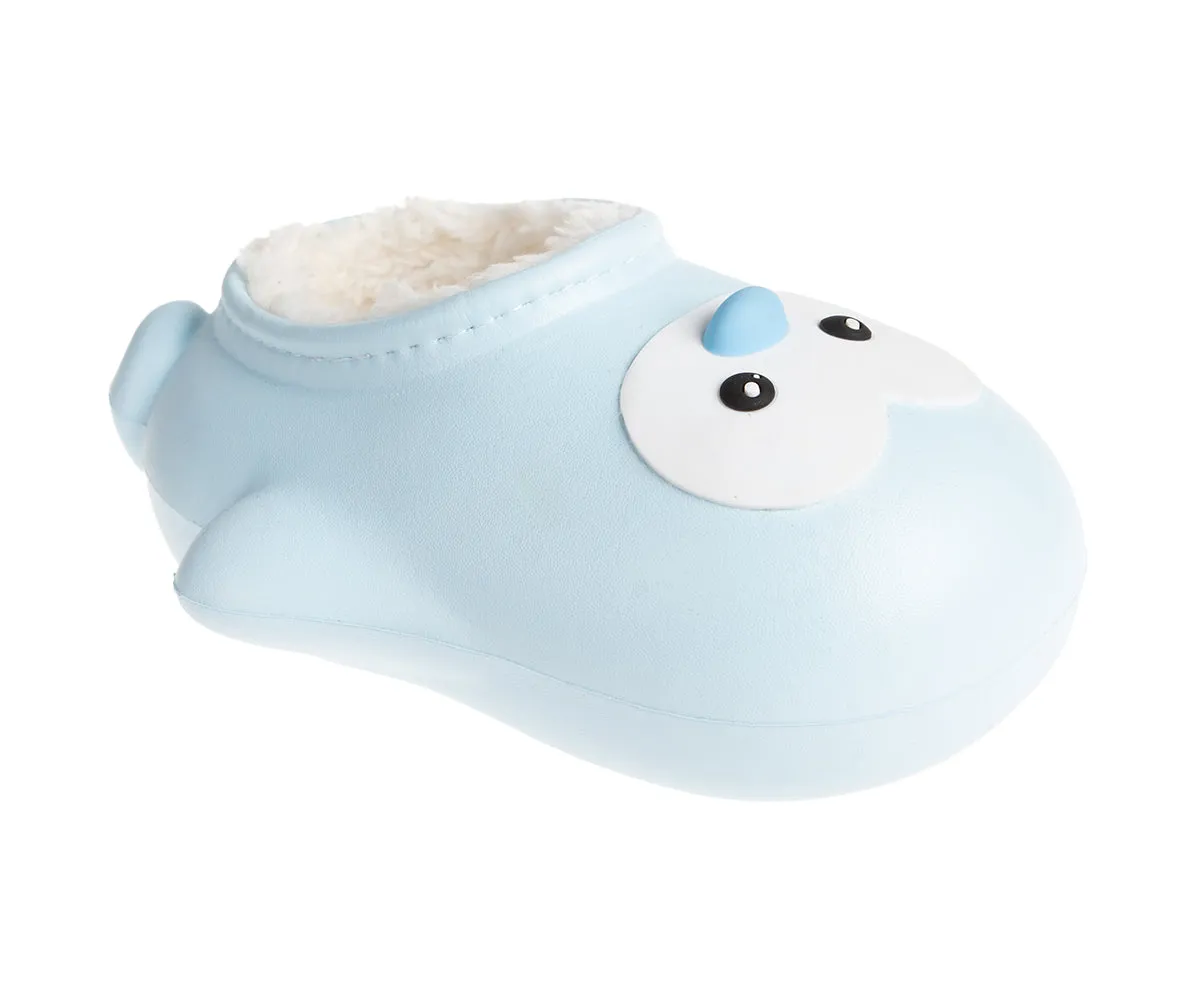 FOAMWALK Toddler Unisex Novelty House Clogs with Faux Fur Lining - Penguin Slippers for Toddler Boys/Girls